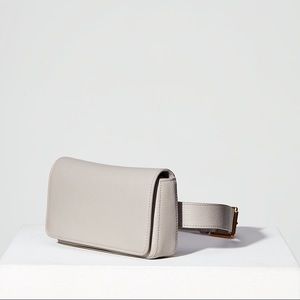 Aritzia Leather Flap Belt Bag